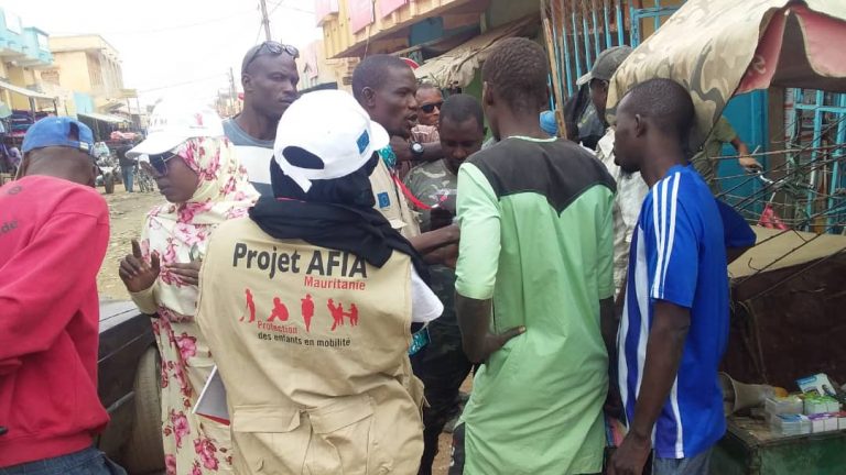 Caravane « protection des enfants en mobilité à Kaédi : Mahadras, gare routière, marchés, écoles…