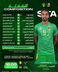 11 de départ Mali vs Mauritanie - 29 décembre 2024